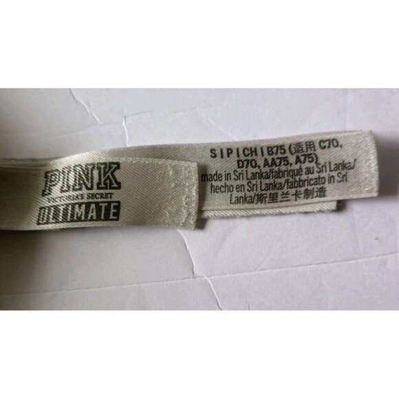 Victorias Secret PINK Sports Bra Size Small Ultimate Logo V Neck Racerback - Picture 4 of 5